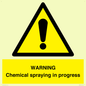 WN6298: WARNING Chemical spraying in progress