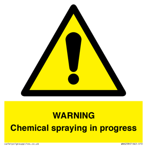 WN6298: WARNING Chemical spraying in progress