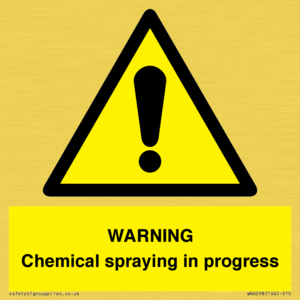 WN6298: WARNING Chemical spraying in progress