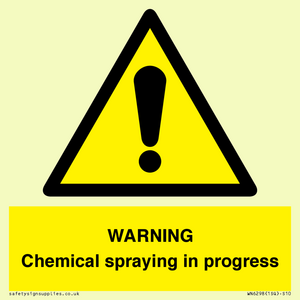 WN6298: WARNING Chemical spraying in progress