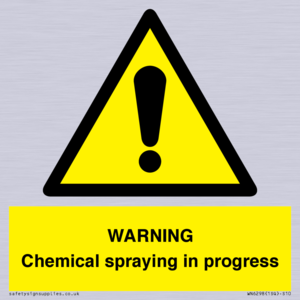 WN6298: WARNING Chemical spraying in progress