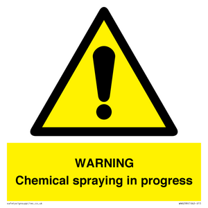 WN6298: WARNING Chemical spraying in progress