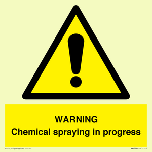 WN6298: WARNING Chemical spraying in progress