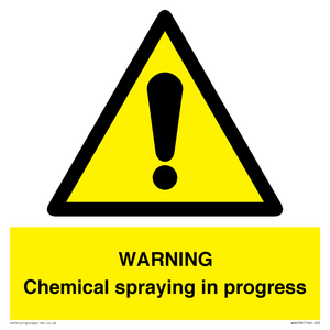 WN6298: WARNING Chemical spraying in progress
