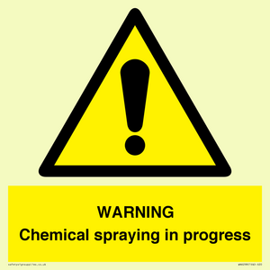 WN6298: WARNING Chemical spraying in progress