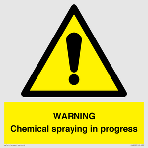 WN6298: WARNING Chemical spraying in progress