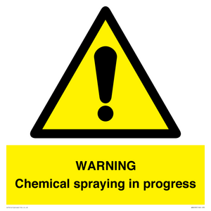 WN6298: WARNING Chemical spraying in progress