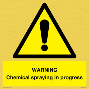 WN6298: WARNING Chemical spraying in progress