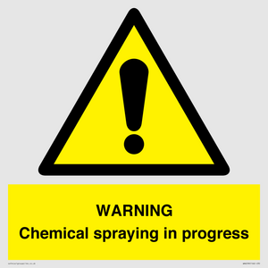 WN6298: WARNING Chemical spraying in progress