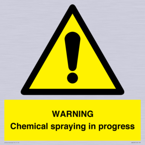WN6298: WARNING Chemical spraying in progress