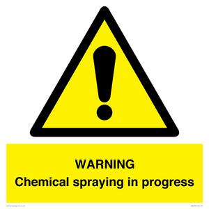 WN6298: WARNING Chemical spraying in progress