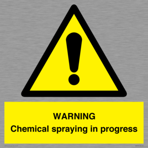 WN6298: WARNING Chemical spraying in progress