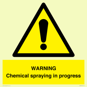 WN6298: WARNING Chemical spraying in progress