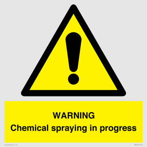 WN6298: WARNING Chemical spraying in progress