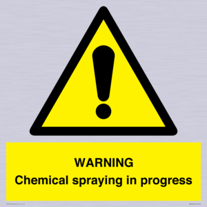 WN6298: WARNING Chemical spraying in progress