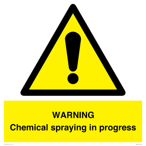 WN6298: WARNING Chemical spraying in progress