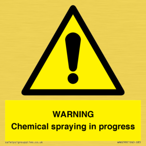 WN6298: WARNING Chemical spraying in progress