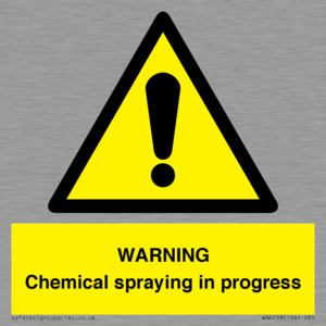 WN6298: WARNING Chemical spraying in progress