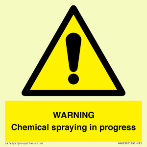 WN6298: WARNING Chemical spraying in progress