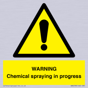 WN6298: WARNING Chemical spraying in progress