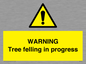 WN6299: WARNING Tree felling in progress