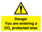 WN7908: Danger you are entering a CO₂ protected area