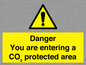 WN7908: Danger you are entering a CO₂ protected area