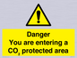 WN7908: Danger you are entering a CO₂ protected area