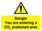 WN7908: Danger you are entering a CO₂ protected area