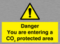 WN7908: Danger you are entering a CO₂ protected area