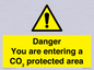 WN7908: Danger you are entering a CO₂ protected area