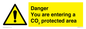 WN7908: Danger you are entering a CO₂ protected area