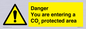 WN7908: Danger you are entering a CO₂ protected area