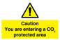 WN7909: Caution you are entering a CO₂ protected area