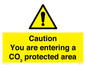 WN7909: Caution you are entering a CO₂ protected area