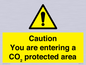 WN7909: Caution you are entering a CO₂ protected area