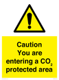 WN7909: Caution you are entering a CO₂ protected area