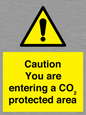 WN7909: Caution you are entering a CO₂ protected area