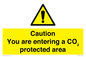 WN7909: Caution you are entering a CO₂ protected area