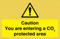 WN7909: Caution you are entering a CO₂ protected area