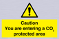 WN7909: Caution you are entering a CO₂ protected area