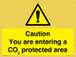 WN7909: Caution you are entering a CO₂ protected area
