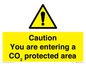 WN7909: Caution you are entering a CO₂ protected area