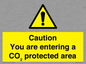WN7909: Caution you are entering a CO₂ protected area