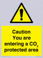 WN7909: Caution you are entering a CO₂ protected area