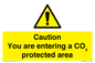 WN7909: Caution you are entering a CO₂ protected area