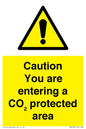WN7909: Caution you are entering a CO₂ protected area