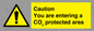WN7909: Caution you are entering a CO₂ protected area