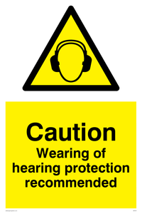 WP278: wearing of hearing protection recommended