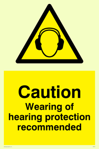 WP278: wearing of hearing protection recommended